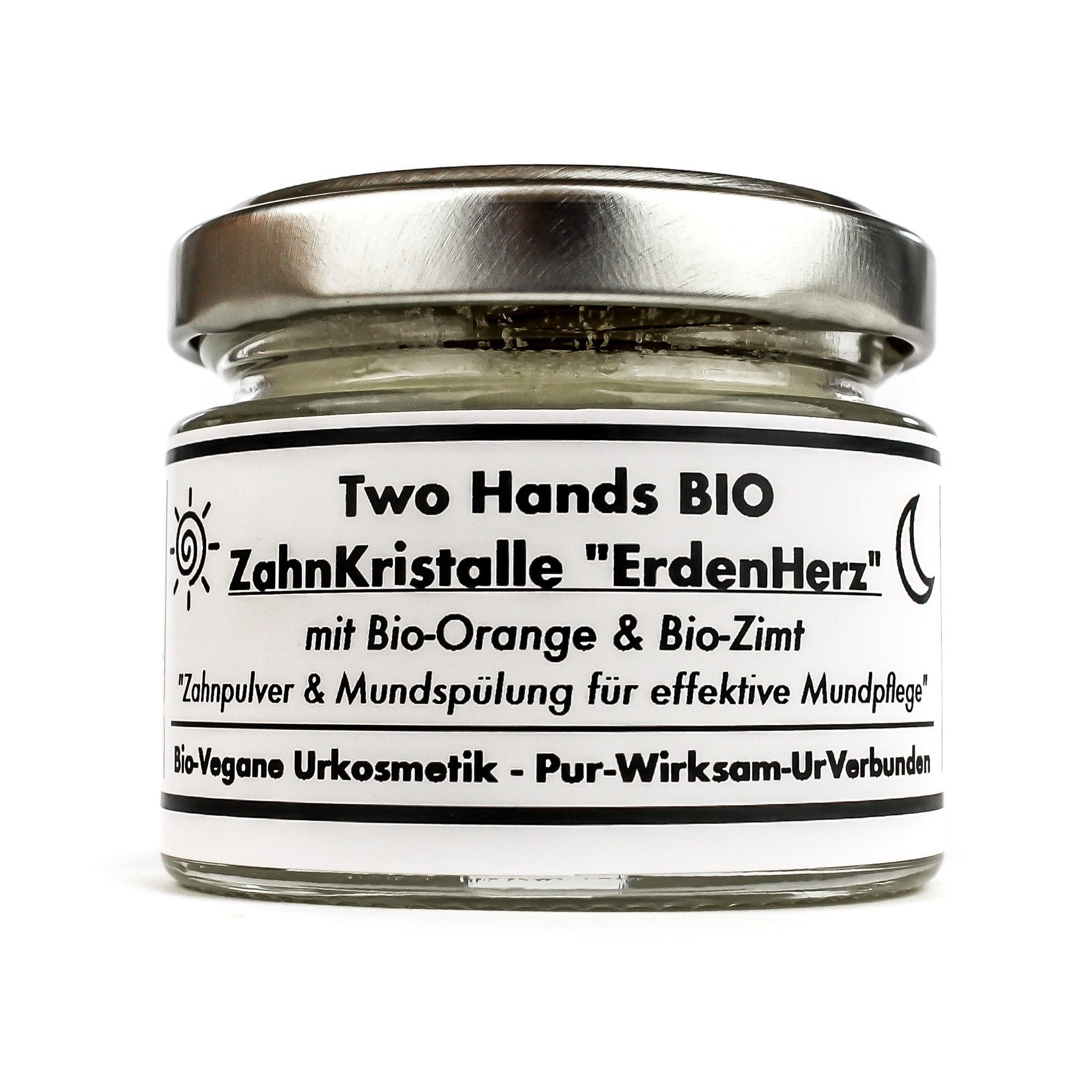 Zahnpulver „ErdenHerz“ mit Bio-Orange & Bio-Zimt - Zahnpasta-Ersatz - Bio Vegan